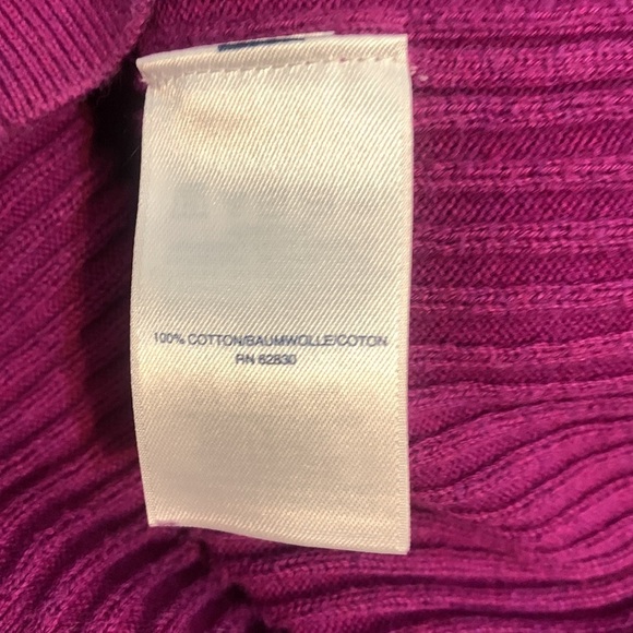 Lands End Women’s Violet Purple Scoop Neck Short Sleeve Sweater Size S (6-8) - Picture 6 of 7